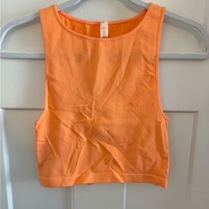 Orange Cropped Tank Top
